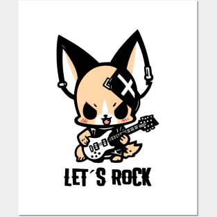 Let´s Rock // Rocker Chihuahua puppy. Posters and Art